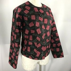 Peruvian Connection sz S Quilted Jacket Snap Front